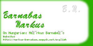 barnabas markus business card